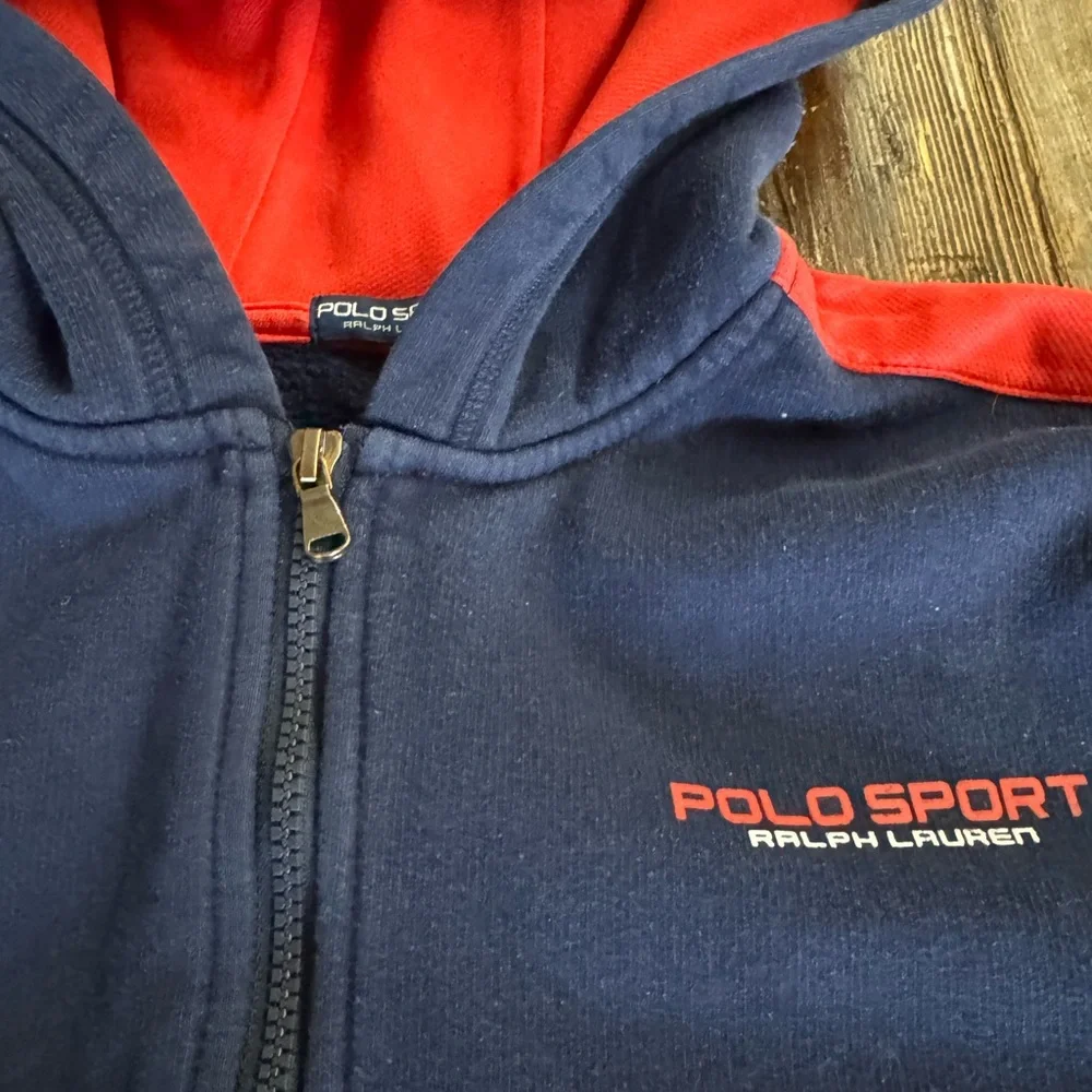 Ralph Lauren Kids Blue and Red Hoodie